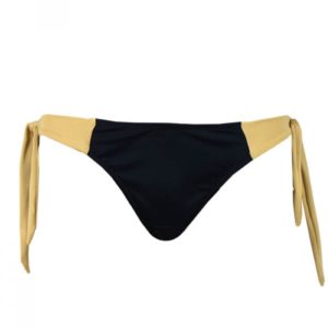 Γυναικείο slip μαγιό με κορδόνια black gold (BP 3127)