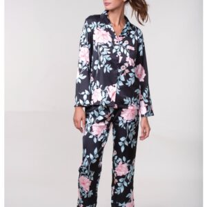 Σετ πιτζαμες σατινε Floral PJ 8005